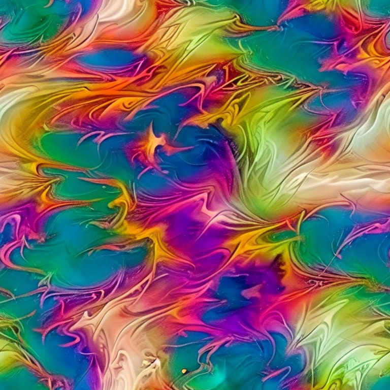 Seamless Patterns Colourful Psychedelic Ripples - Etsy