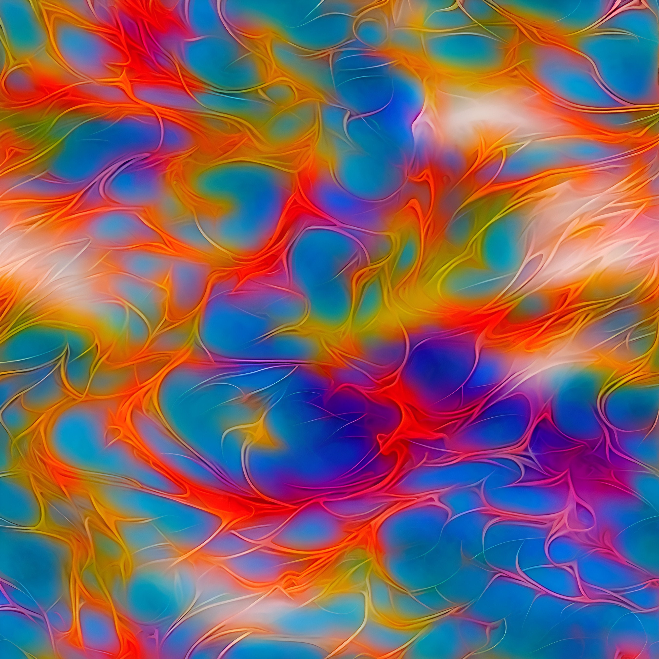 Seamless Patterns Colourful Psychedelic Ripples - Etsy