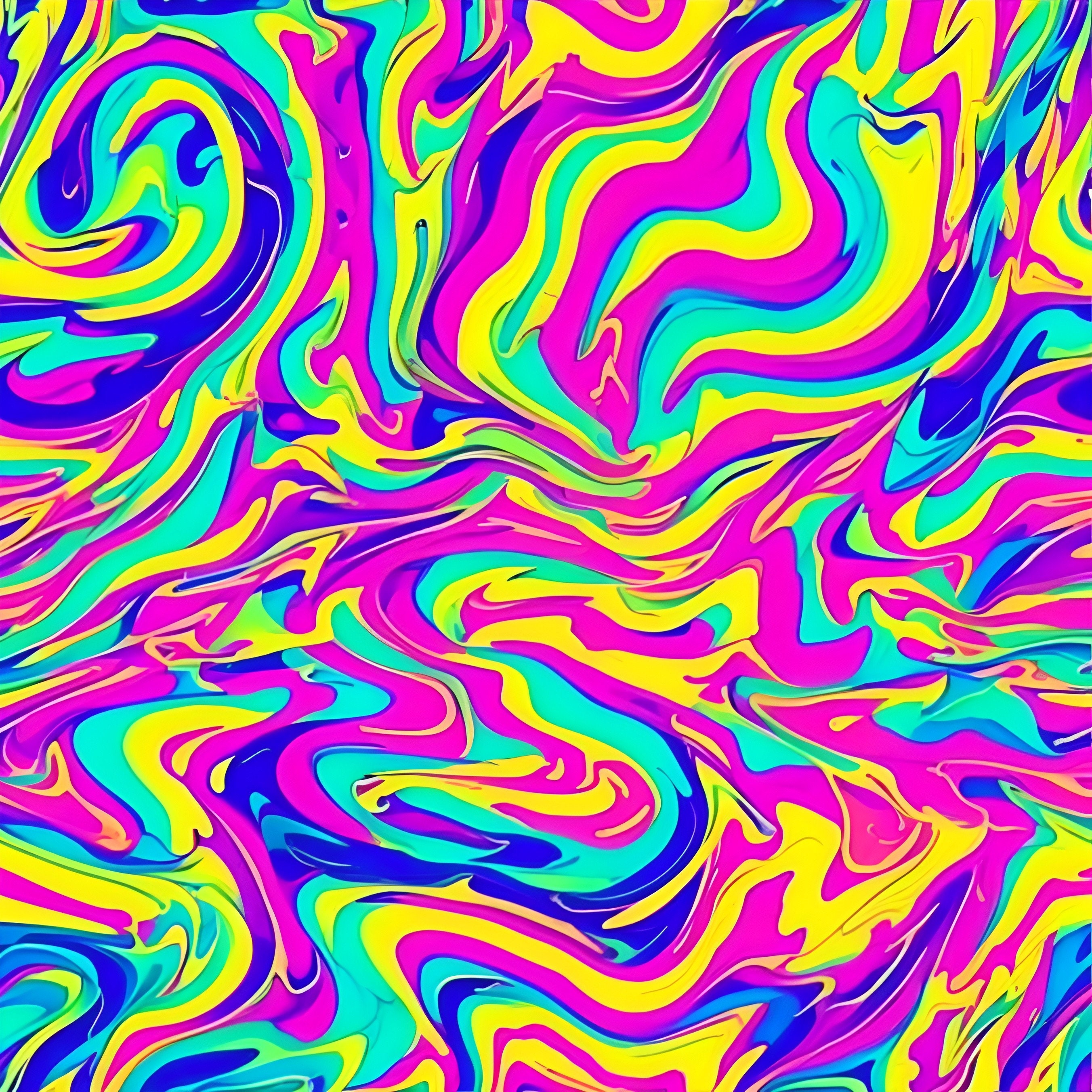 Seamless Patterns 80s Neon Psychedelic Ripples Etsy