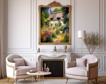 Vintage English Country Cottage - Abstract-perfect for living room or bedroom