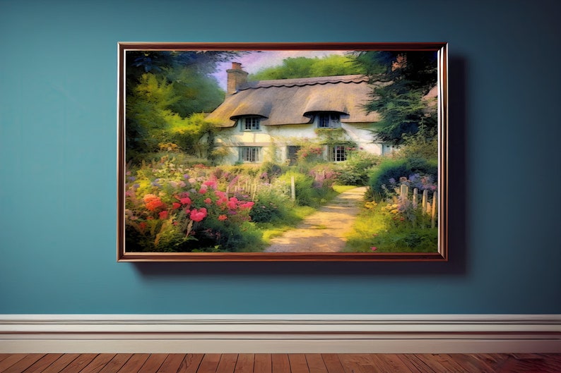 Vintage English Country Cottage - Abstract-perfect for Living Room or ...