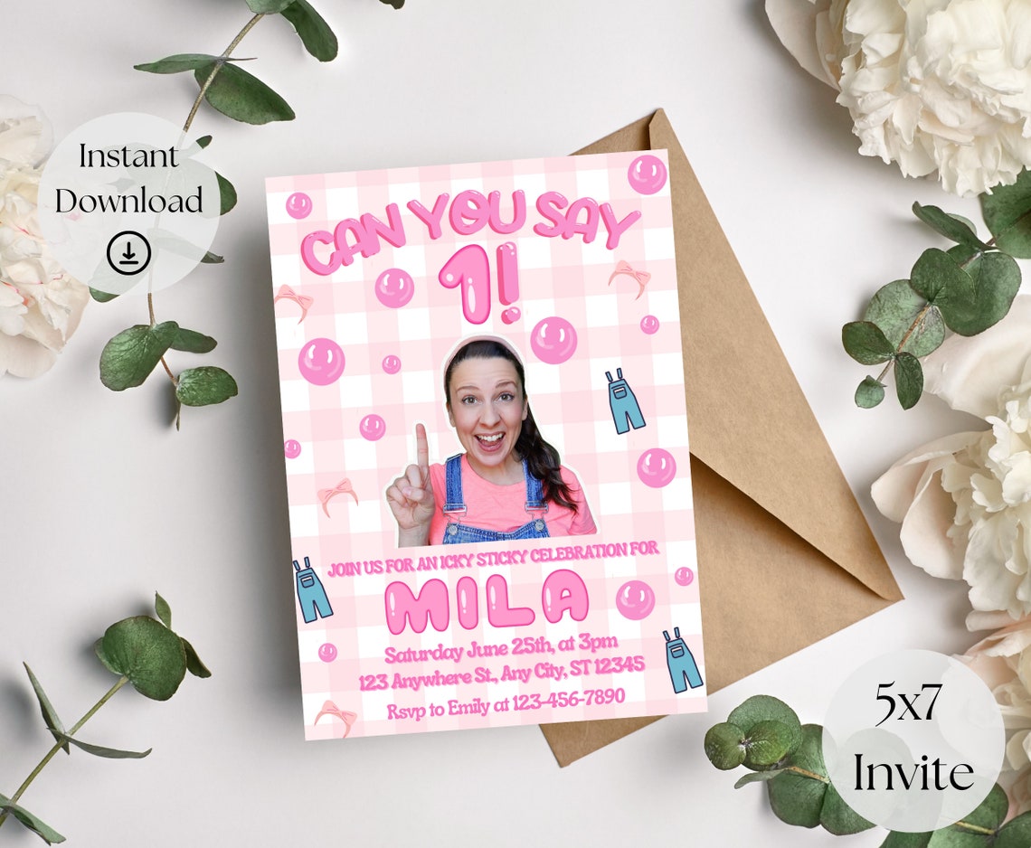 Editable Ms Rachel Birthday Invitation Ms Rachel Party - Etsy