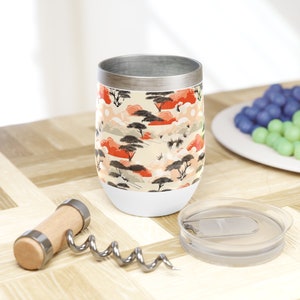 Chill Wine Tumbler | Aesthetic | Flowers | Botanical | Floral | Travel Mug | Gift for her