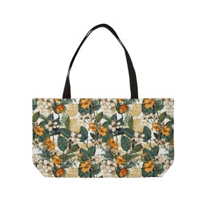 Weekender Tote Bag | Aesthetic tote | Floral | Garden | Vintage | Sunflowers | Gift for her | Gift for him | Gift for mom