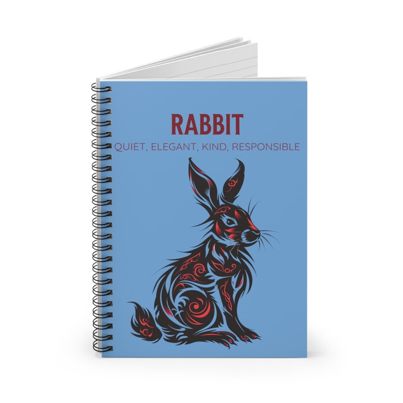 Bir Rabbit Year of the Rabbit Spiral Notebook, Chinese Zodiac Journal, Tribal ...