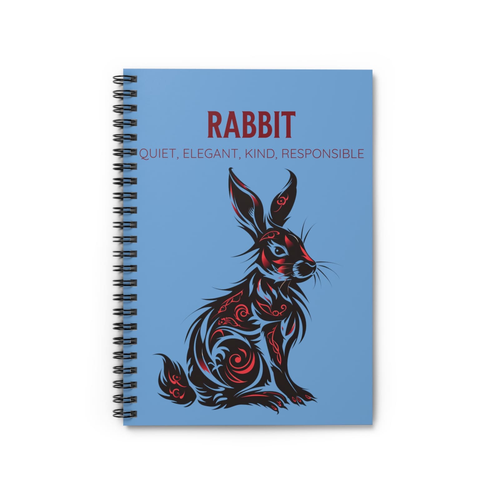 Year of the Rabbit Spiral Notebook, Chinese Zodiac Journal, Tribal ...