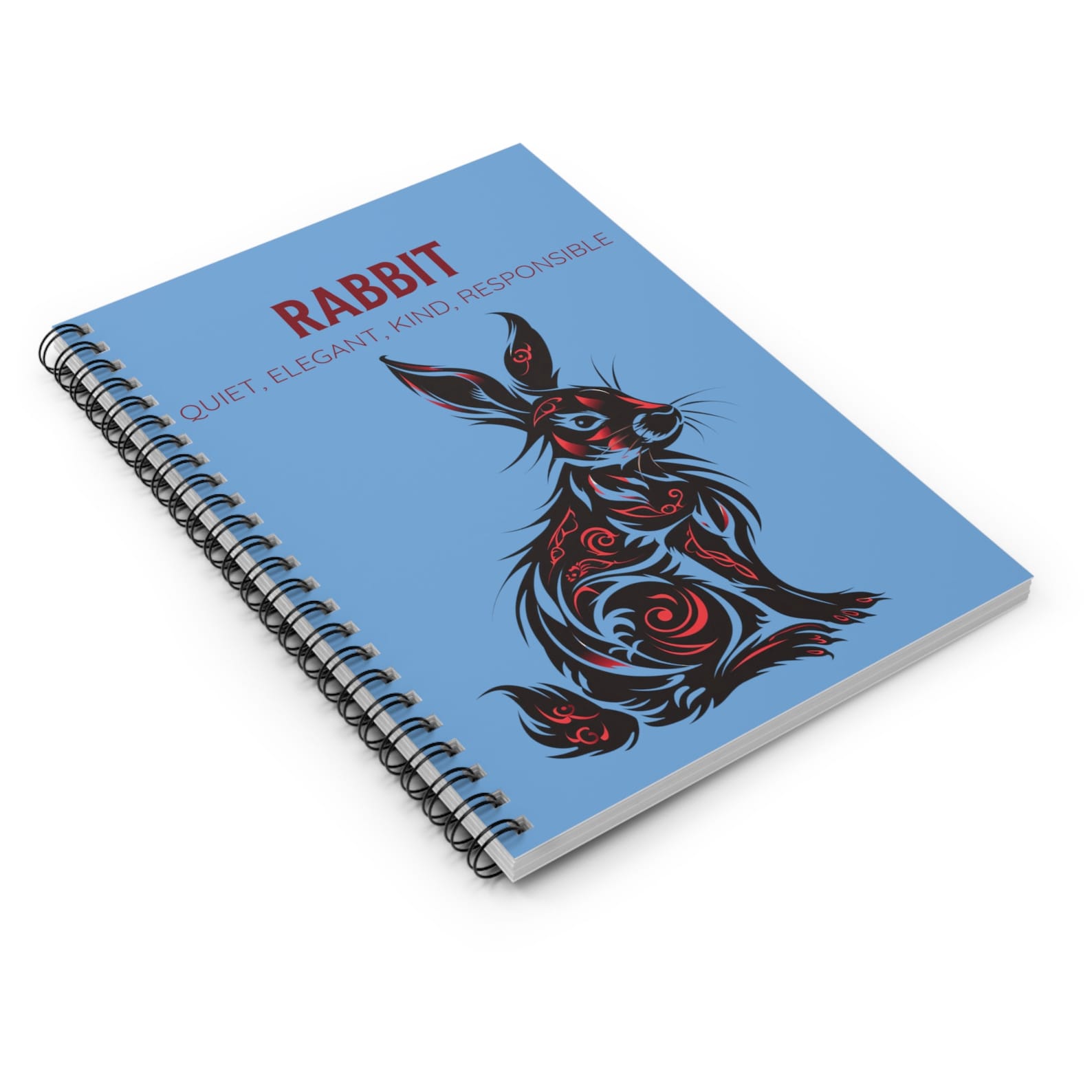 Year of the Rabbit Spiral Notebook, Chinese Zodiac Journal, Tribal ...