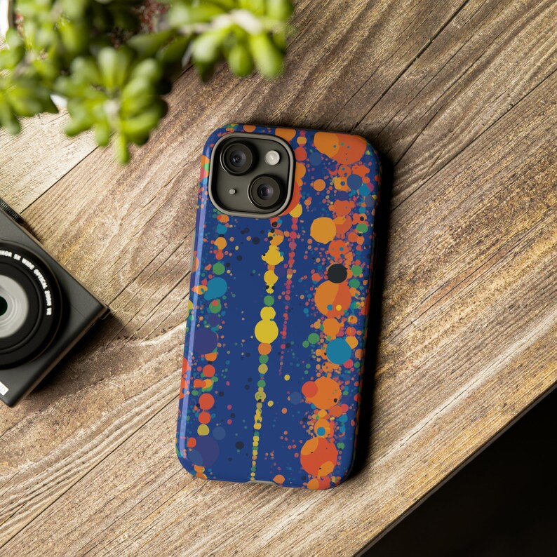 Patterned Design Phone Case Colorful Abstract Polka Dot Pattern Phone Case, Artistic Designer ...