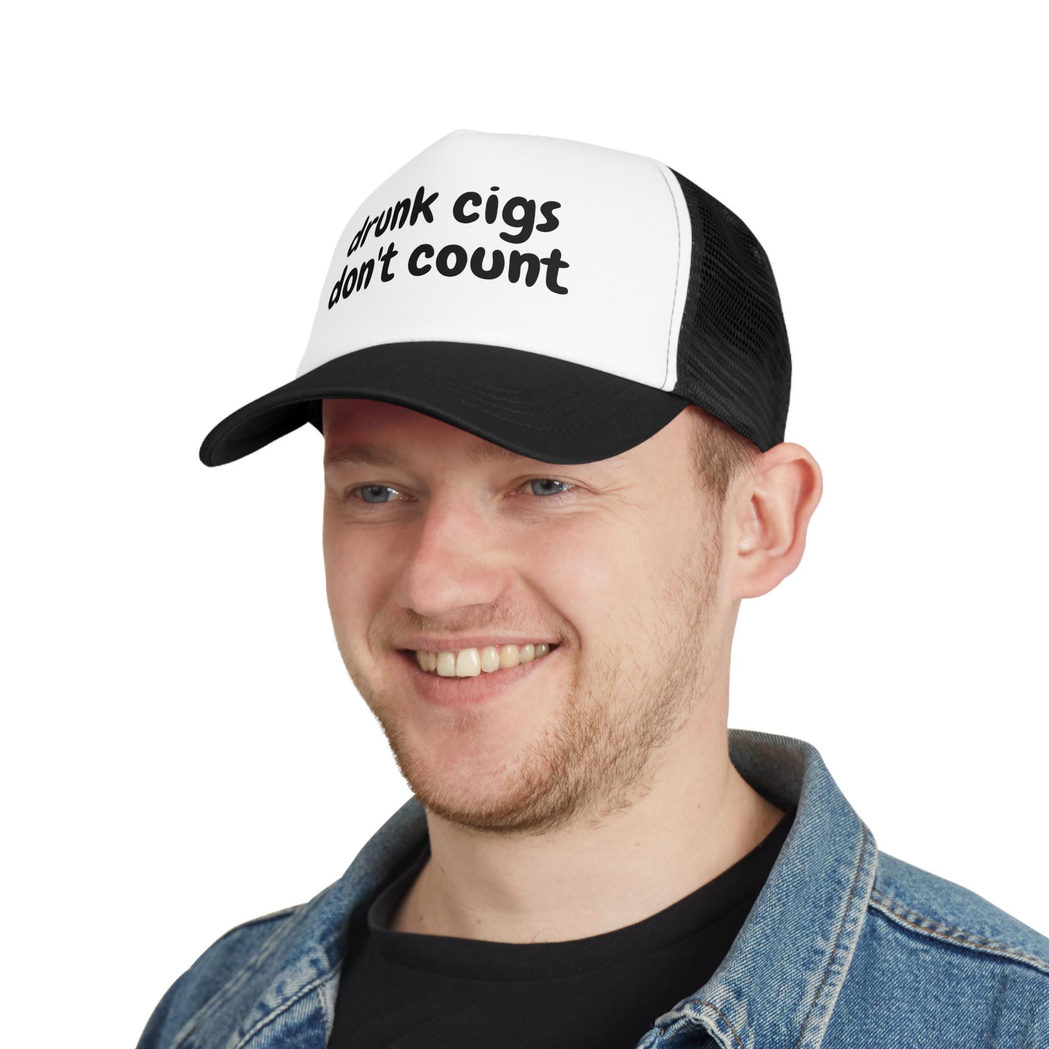 Drunk Cigs Don't Count Hat - Black/Natural main image 0