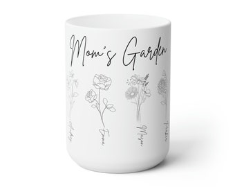 Mug en céramique personnalisable Mom's Garden 15 oz