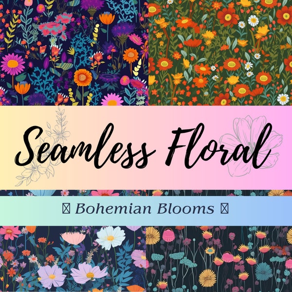 Bohemian Blooms Seamless Floral