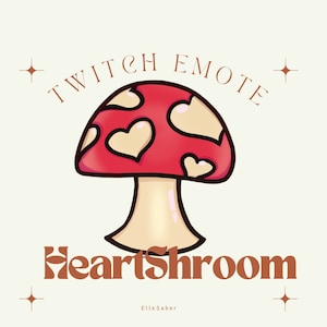 Twitch Emote - HeartShroom (Mushroom)