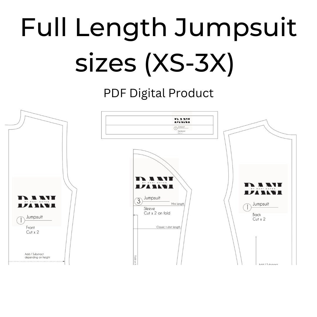 Jumpsuit Sewing Pattern | XS-XXL | Instant Download | Easy Digital PDF ...