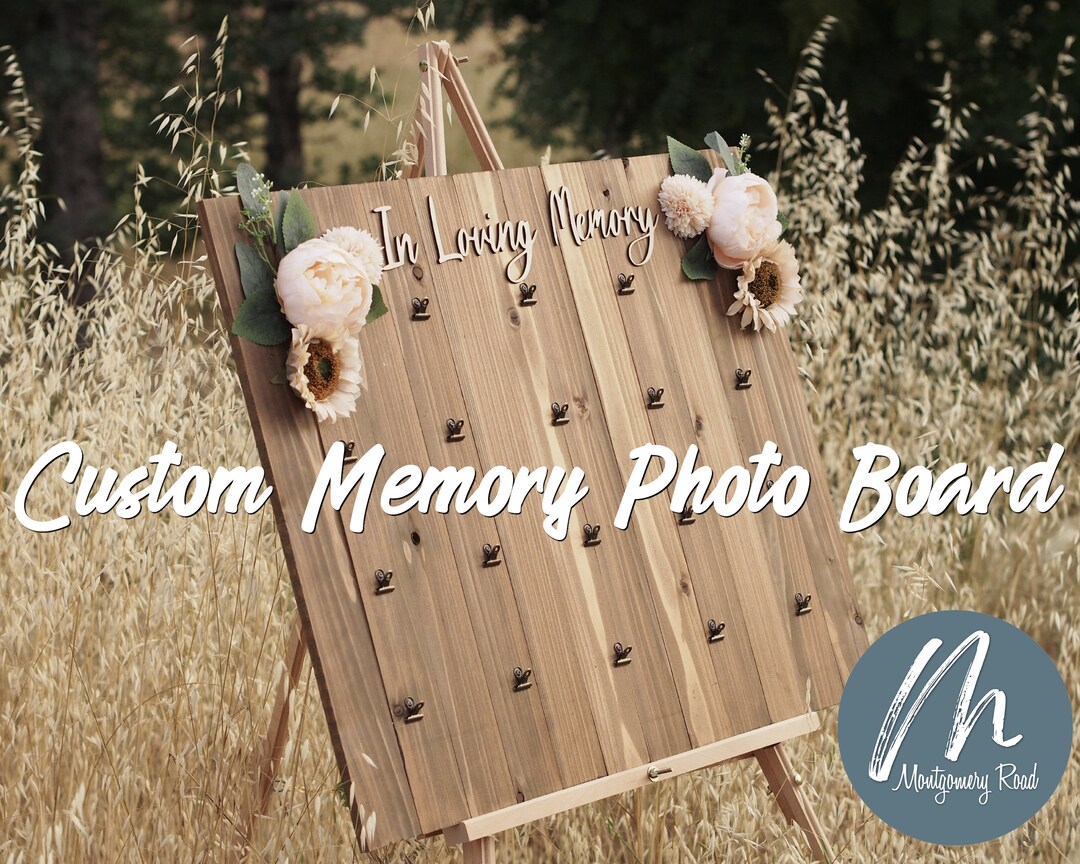 Custom Memory Photo Board Memory Sign Photo Poster Board Photo Etsy