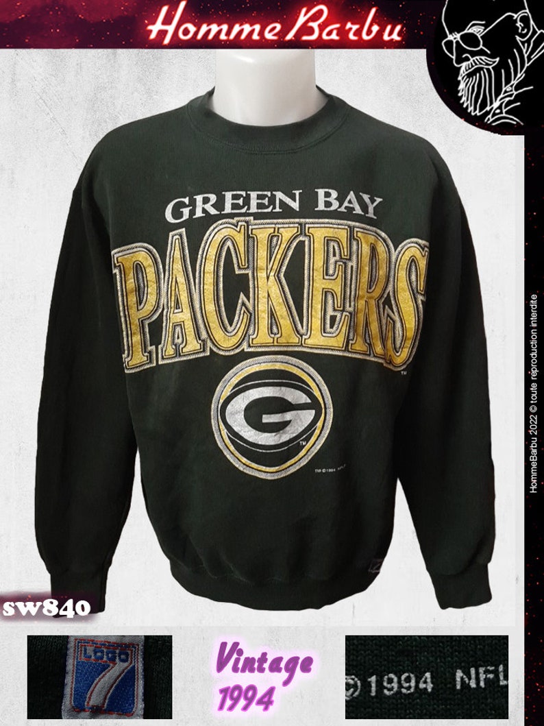 Logo7 Sweatshirt From 1994 Green Bay Packers Size M Green Vintage Made ...