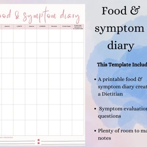 DIETITIAN CREATED food and symptom diary