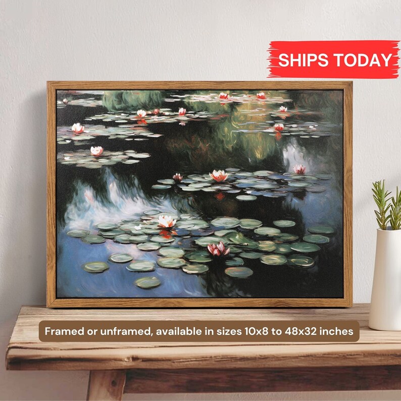 Extra Large Framed Vintage Botanical Wall Art Oil Painting Print Living