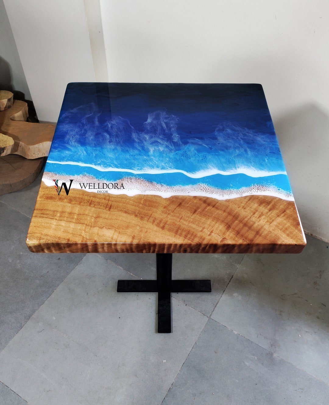 Ocean Table Top Epoxy Resin Ocean Coffee Table Epoxy Resin Etsy