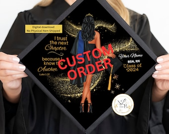 Adorno para birrete de graduación personalizable, diseño personalizado, pedido personalizado