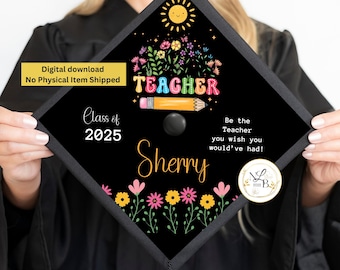 Birrete de maestro personalizado, adornos para birrete de maestro, birrete de graduación, adorno para birrete personalizado, birrete personalizado, adorno para birrete de futuro maestro