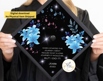 Gorro de graduación personalizado, gorro de graduación, diseño de gorro personalizado, adorno para gorro personalizado, gorro personalizado, adorno para gorro imprimible