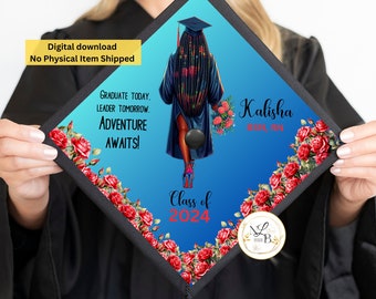 Birrete de graduación personalizado, adornos para birrete, birrete de graduación, graduación, adorno para birrete personalizado, birrete personalizado, adorno para birrete imprimible