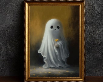 Ghost Art Print, Spooky Gothic Home Decor (Digital Download)