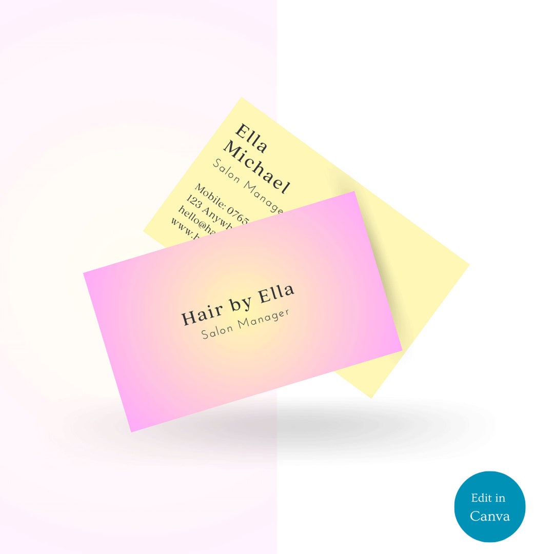 Customizable Printable Business Card Editable Business Card Templates ...