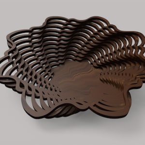 Scroll Saw Bowl Pattern | Design Nr.2 | SVG | Digital Download | DIY Woodworking Template PNG