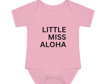 Little Miss Aloha - Cute Baby Bodysuit Onesie | Hawaii Keiki | Baby Shower | Birthday Gift | Mother's Day | Christmas Gift | Baby Girl