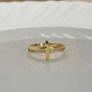 Diamond CZ Cross Ring | 925 Sterling Silver Christian Jewelry | Women&#39;s Gift