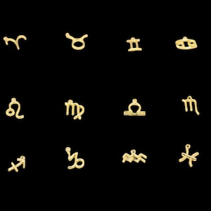 Sternzeichen Anhänger Halskette, Astrologie Anhänger, Gold Sternzeichen Kette, Horoskop Anhänger | 925er Silber | Geschenke für Sie