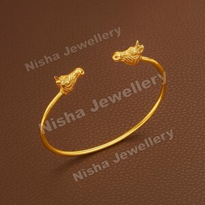 Goldener Pferdekopf-Manschettenarmband - 18K vergoldeter verstellbarer offener Armreif für Männer & Frauen, Reiterschmuck Geschenk