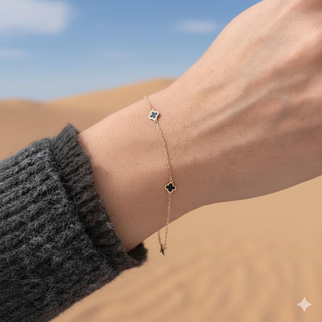 Black clover bracelet - Etsy 日本