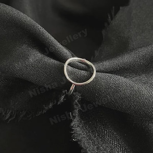 925 Sterling Silver Open Circle Ring | Minimalist Geometric Band | Christmas Gifts For Her