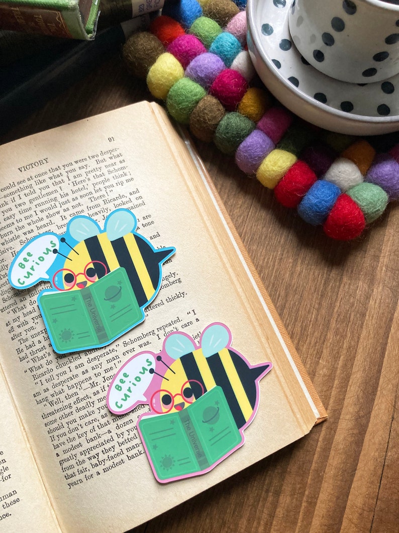 Cute Bee Sticker-Kawaii Stickers-Kawaii Decal Planners and Journals-Positivity Self Love Sticker-Waterproof Vinyl Sticker-Reading Stickers image 10