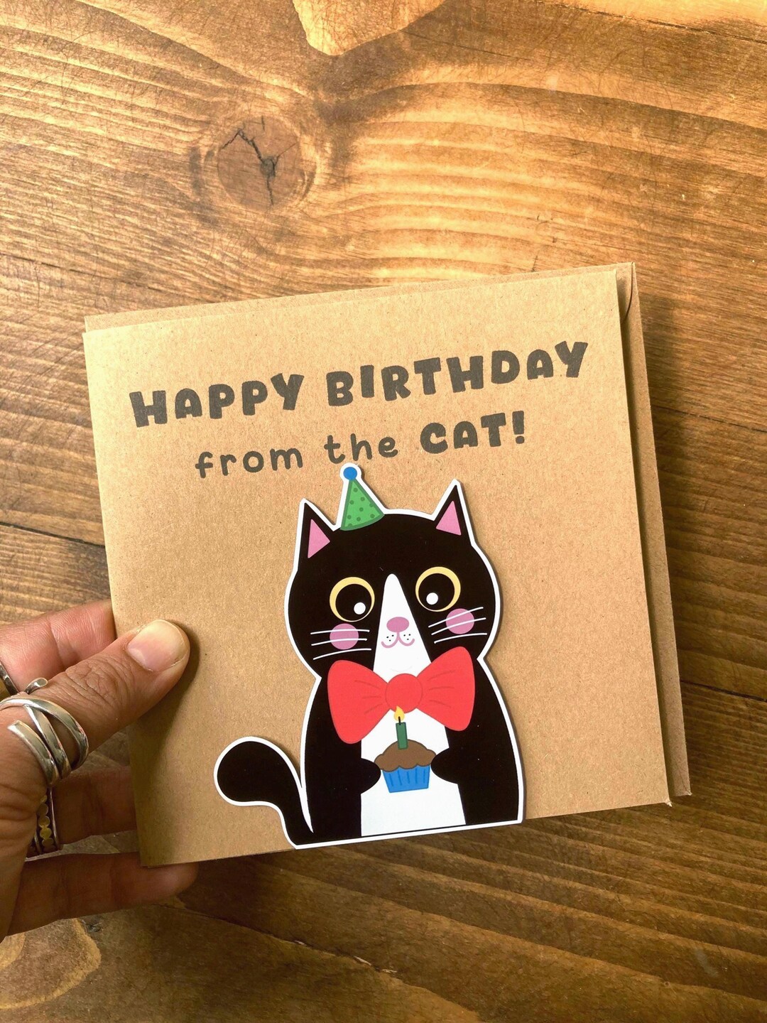 Cute Happy Birthday Card From the Cat-funny Birthday Card for Cat Dad ...