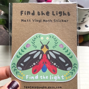 Moth Sticker-Motivational/Positive Sticker-Planner and Journal Sticker-Laptop Sticker/Decal -Self Love Sticker-Moth Lover Gift