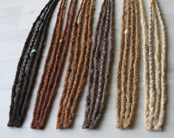 Clip In 4 Dreadlock Extensions Crochet dreads Custom Synthetic Hair Boho Hair Wraps Beads