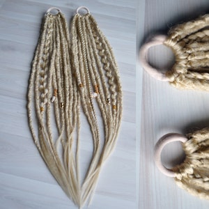 Blonde Dreads Braids Ponytail Extension Synthetic Braids Hair Wrap