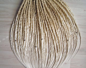 Ombre Blonde to White Dreadlock Extensions: Synthetic Boho Hair Dreads