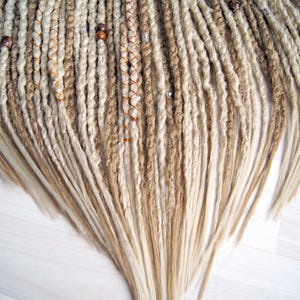 Synthetic Blonde Dreadlock Extensions Crochet Double Ended or Single Ended Dreads Custom Fake Full set DE SE