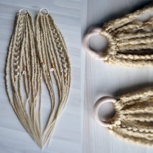 Dreads on hairband Crochet Dreadlocks extensions Ponytail blonde synthetic summer hair Hippie bohemian boho style Instant extension