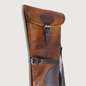 Leather Shotgun Case  Shotgun Sleeve  Leather Scabbard Rifle case Gift For Hunters Shotgun Slip case Hunting Case Handmade