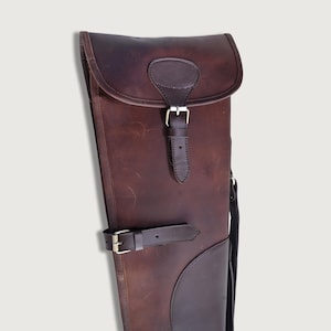 Leather Shotgun Slip Case for Hunting Gift for Hunter Shotgun Sleeve case Barrel case Thick Brown Shotgun Case Rifle Case Handmade