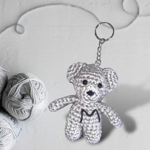 Mini Teddy Bear Keychain crochet pattern / amigurumi pattern / PDF English