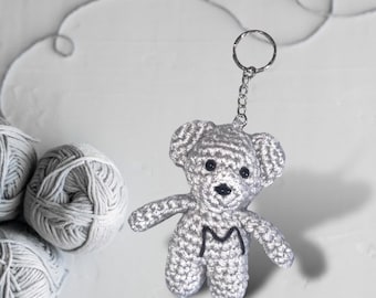 Mini Teddy Bear Keychain crochet pattern / amigurumi pattern / PDF English