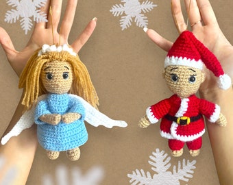 Angel/ Santa Christmas tree toys crochet pattern / Christmas amigurumi patterns / PDF English
