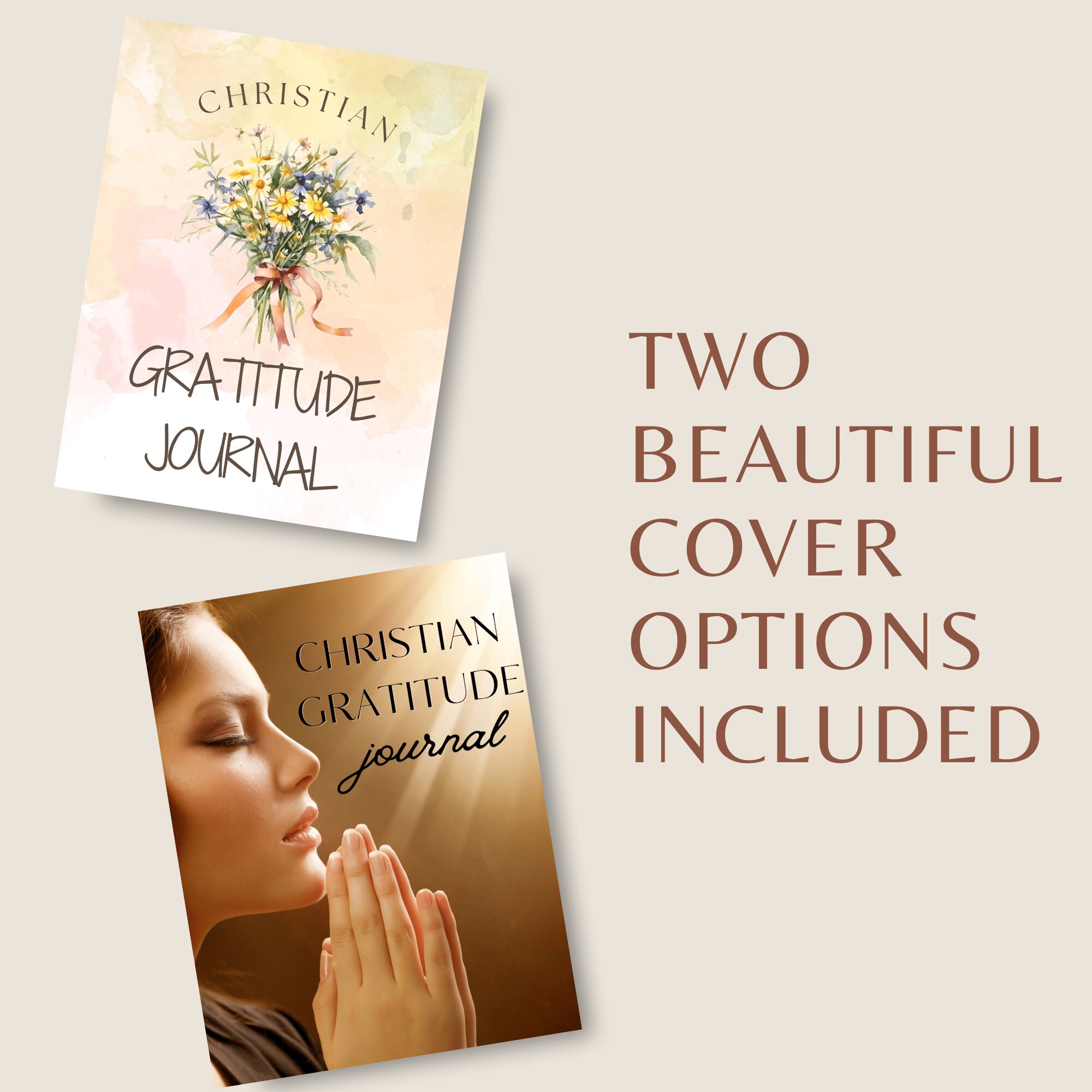 PLR Christian Gratitude Journal Canva Template 68 Pages, Full Master ...