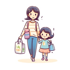 Pacote de clipart de ilustração para mães e filhos, linda mãe e filho, pais e filhos, maternidade, paternidade e cuidados infantis, decoração de berçário